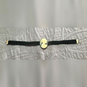 Elegant Antique Black Cameo Choker #104
